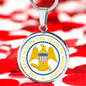 Mississippi State Seal Necklace Circle Pendant Stainless Steel or 18k Gold 18-22"-Express Your Love Gifts