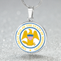 Mississippi State Seal Necklace Circle Pendant Stainless Steel or 18k Gold 18-22"-Express Your Love Gifts
