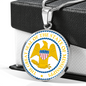 Mississippi State Seal Necklace Circle Pendant Stainless Steel or 18k Gold 18-22"-Express Your Love Gifts