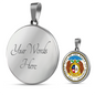 Missouri State Seal Necklace Circle Pendant Stainless Steel or 18k Gold 18-22"-Express Your Love Gifts