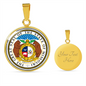 Missouri State Seal Necklace Circle Pendant Stainless Steel or 18k Gold 18-22"-Express Your Love Gifts