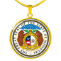 Missouri State Seal Necklace Circle Pendant Stainless Steel or 18k Gold 18-22"-Express Your Love Gifts