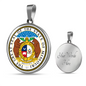 Missouri State Seal Necklace Circle Pendant Stainless Steel or 18k Gold 18-22"-Express Your Love Gifts
