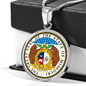Missouri State Seal Necklace Circle Pendant Stainless Steel or 18k Gold 18-22"-Express Your Love Gifts