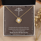 Modern Hero Healthcare Medical Worker Nurse Appreciation Gift Infinity Knot Necklace Message Card-Express Your Love Gifts