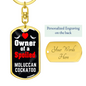 Moluccan Cockatoo Bird Keychain Stainless Steel or 18k Gold Dog Tag Keyring-Express Your Love Gifts
