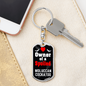 Moluccan Cockatoo Bird Keychain Stainless Steel or 18k Gold Dog Tag Keyring-Express Your Love Gifts