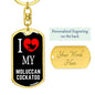 Moluccan Cockatoo Bird Lover Keyring Keychain Stainless Steel or 18k Gold-Express Your Love Gifts
