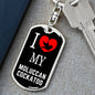 Moluccan Cockatoo Bird Lover Keyring Keychain Stainless Steel or 18k Gold-Express Your Love Gifts