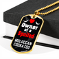 Moluccan Cockatoo Bird Necklace Stainless Steel or 18k Gold Dog Tag 24" Chain-Express Your Love Gifts
