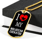 Moluccan Cockatoo Necklace Stainless Steel or 18k Gold Dog Tag 24" Chain-Express Your Love Gifts