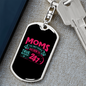 Mom 24 Hours Keychain Stainless Steel or 18k Gold Dog Tag Keyring-Express Your Love Gifts