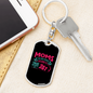Mom 24 Hours Keychain Stainless Steel or 18k Gold Dog Tag Keyring-Express Your Love Gifts