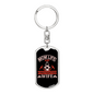 Mom And Firefighter'S Wife Keychain Stainless Steel or 18k Gold Dog Tag Keyring-Express Your Love Gifts