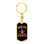 Mom And Firefighter'S Wife Keychain Stainless Steel or 18k Gold Dog Tag Keyring-Express Your Love Gifts