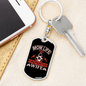 Mom And Firefighter'S Wife Keychain Stainless Steel or 18k Gold Dog Tag Keyring-Express Your Love Gifts