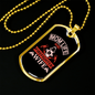 Mom And Firefighter'S Wife Necklace Stainless Steel or 18k Gold Dog Tag 24" Chain-Express Your Love Gifts