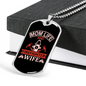 Mom And Firefighter'S Wife Necklace Stainless Steel or 18k Gold Dog Tag 24" Chain-Express Your Love Gifts