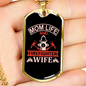 Mom And Firefighter'S Wife Necklace Stainless Steel or 18k Gold Dog Tag 24" Chain-Express Your Love Gifts