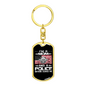 Mom And Police Keychain Stainless Steel or 18k Gold Dog Tag Keyring-Express Your Love Gifts