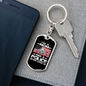 Mom And Police Keychain Stainless Steel or 18k Gold Dog Tag Keyring-Express Your Love Gifts