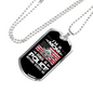 Mom And Police Necklace Stainless Steel or 18k Gold Dog Tag 24"-Express Your Love Gifts