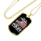 Mom And Police Necklace Stainless Steel or 18k Gold Dog Tag 24"-Express Your Love Gifts