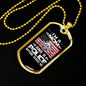 Mom And Police Necklace Stainless Steel or 18k Gold Dog Tag 24"-Express Your Love Gifts