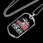 Mom And Police Necklace Stainless Steel or 18k Gold Dog Tag 24"-Express Your Love Gifts