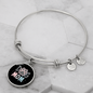 Mom Dog Paw Bracelet Stainless Steel or 18k Gold Circle Bangle-Express Your Love Gifts
