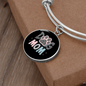 Mom Dog Paw Bracelet Stainless Steel or 18k Gold Circle Bangle-Express Your Love Gifts