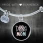 Mom Dog Paw Bracelet Stainless Steel or 18k Gold Circle Bangle-Express Your Love Gifts
