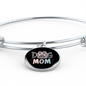 Mom Dog Paw Bracelet Stainless Steel or 18k Gold Circle Bangle-Express Your Love Gifts