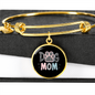 Mom Dog Paw Bracelet Stainless Steel or 18k Gold Circle Bangle-Express Your Love Gifts