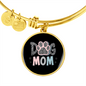 Mom Dog Paw Bracelet Stainless Steel or 18k Gold Circle Bangle-Express Your Love Gifts