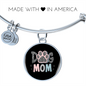 Mom Dog Paw Bracelet Stainless Steel or 18k Gold Circle Bangle-Express Your Love Gifts