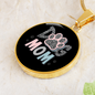 Mom Dog Paw Circle Necklace Stainless Steel or 18k Gold 18-22"-Express Your Love Gifts
