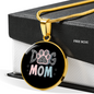 Mom Dog Paw Circle Necklace Stainless Steel or 18k Gold 18-22"-Express Your Love Gifts
