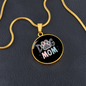 Mom Dog Paw Circle Necklace Stainless Steel or 18k Gold 18-22"-Express Your Love Gifts
