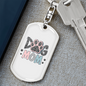 Mom Dog Paw Keychain Stainless Steel or 18k Gold Dog Tag Keyring-Express Your Love Gifts