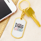 Mom Dog Paw Keychain Stainless Steel or 18k Gold Dog Tag Keyring-Express Your Love Gifts