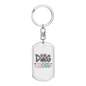 Mom Dog Paw Keychain Stainless Steel or 18k Gold Dog Tag Keyring-Express Your Love Gifts