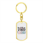 Mom Dog Paw Keychain Stainless Steel or 18k Gold Dog Tag Keyring-Express Your Love Gifts