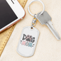 Mom Dog Paw Keychain Stainless Steel or 18k Gold Dog Tag Keyring-Express Your Love Gifts