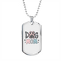 Mom Dog Paw Necklace Stainless Steel or 18k Gold Dog Tag 24" Chain-Express Your Love Gifts