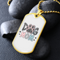Mom Dog Paw Necklace Stainless Steel or 18k Gold Dog Tag 24" Chain-Express Your Love Gifts