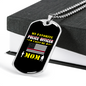 Mom Is My Favorite Police Officer Necklace Stainless Steel or 18k Gold Dog Tag 24"-Express Your Love Gifts