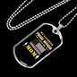 Mom Is My Favorite Police Officer Necklace Stainless Steel or 18k Gold Dog Tag 24"-Express Your Love Gifts