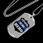 Mom Is My Hero Badge Necklace Stainless Steel or 18k Gold Dog Tag 24"-Express Your Love Gifts
