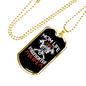 Mom Life Firefighter Wife Necklace Stainless Steel or 18k Gold Dog Tag 24" Chain-Express Your Love Gifts